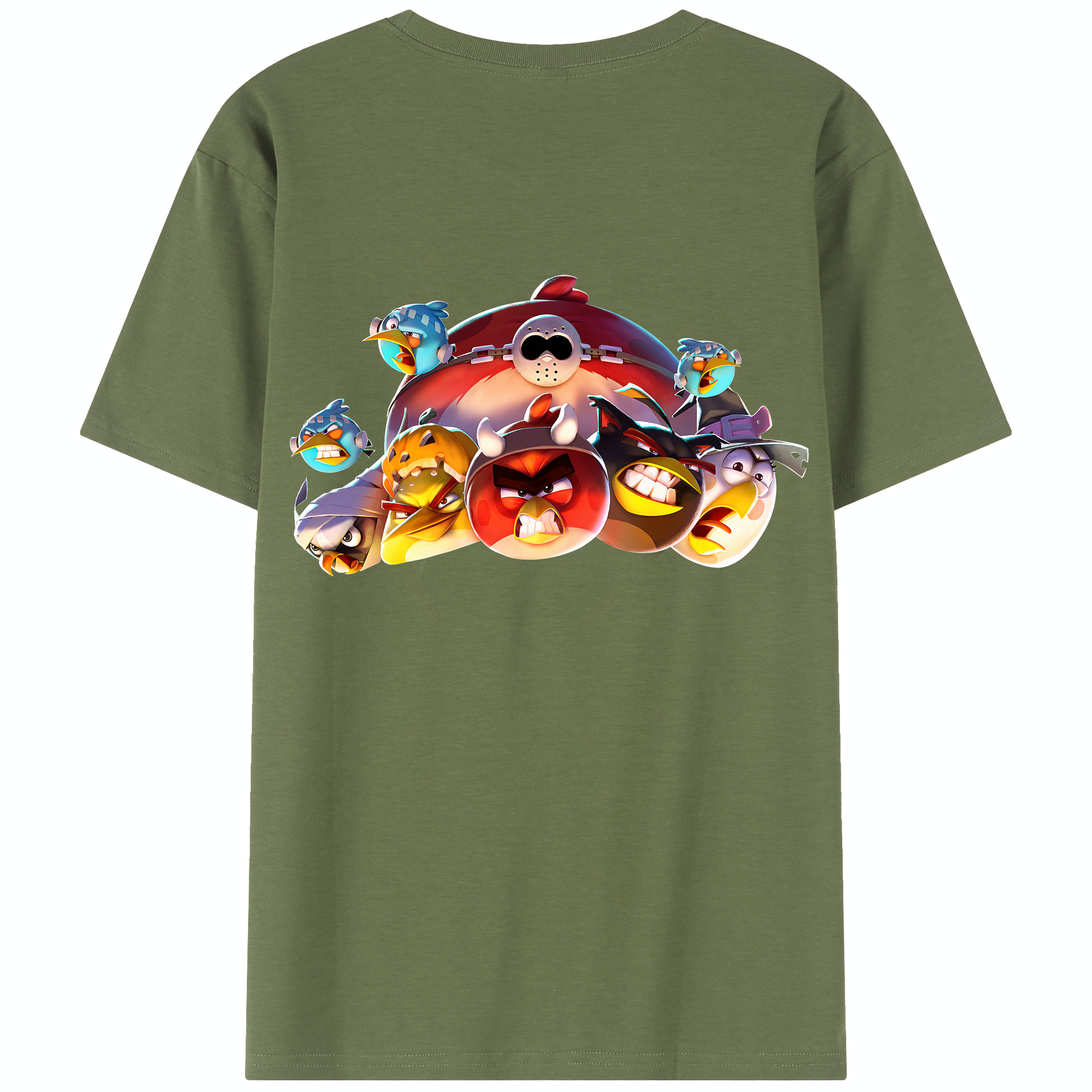 （画像用） Angry Birds アングリーバード 綿100％半袖Tシャツ（背面プリント）